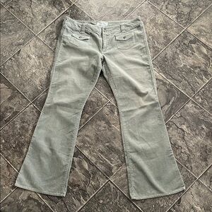 OLD NAVY Bootcut Flare Sage Green/Gray Corduroy Coastal Cottagecore Indie Pants